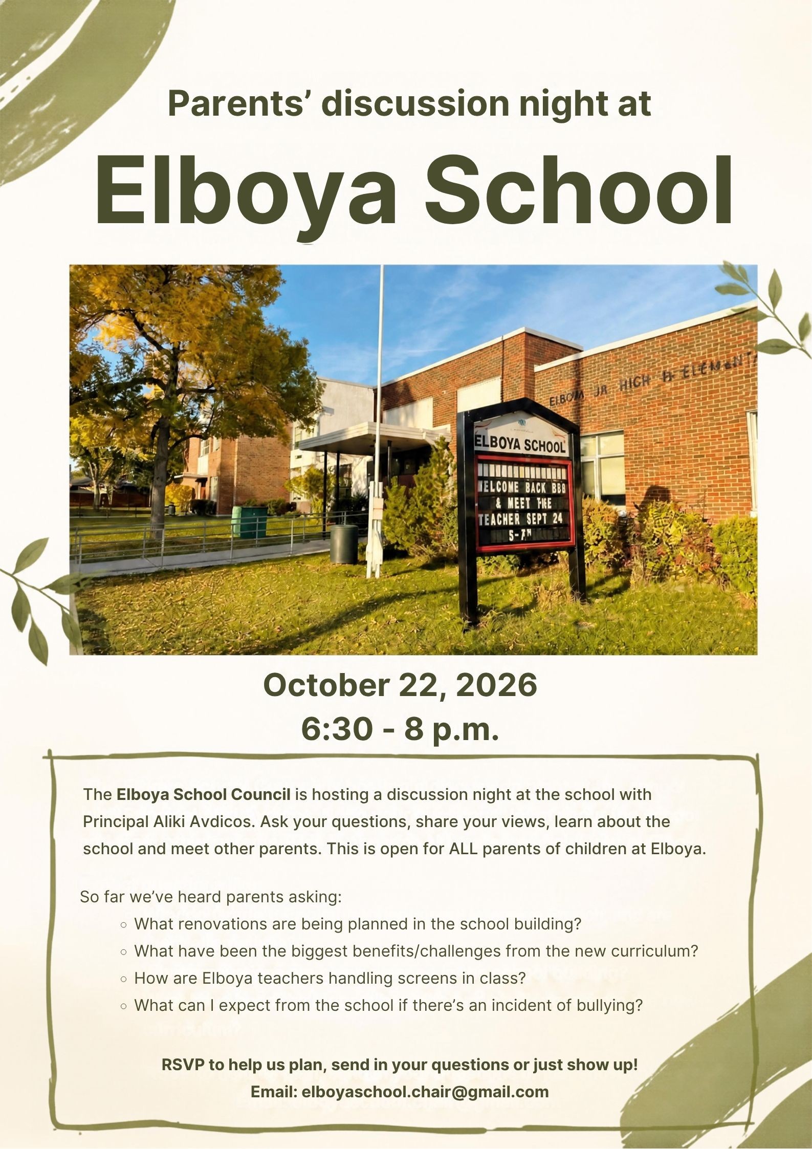Elboya discussion night